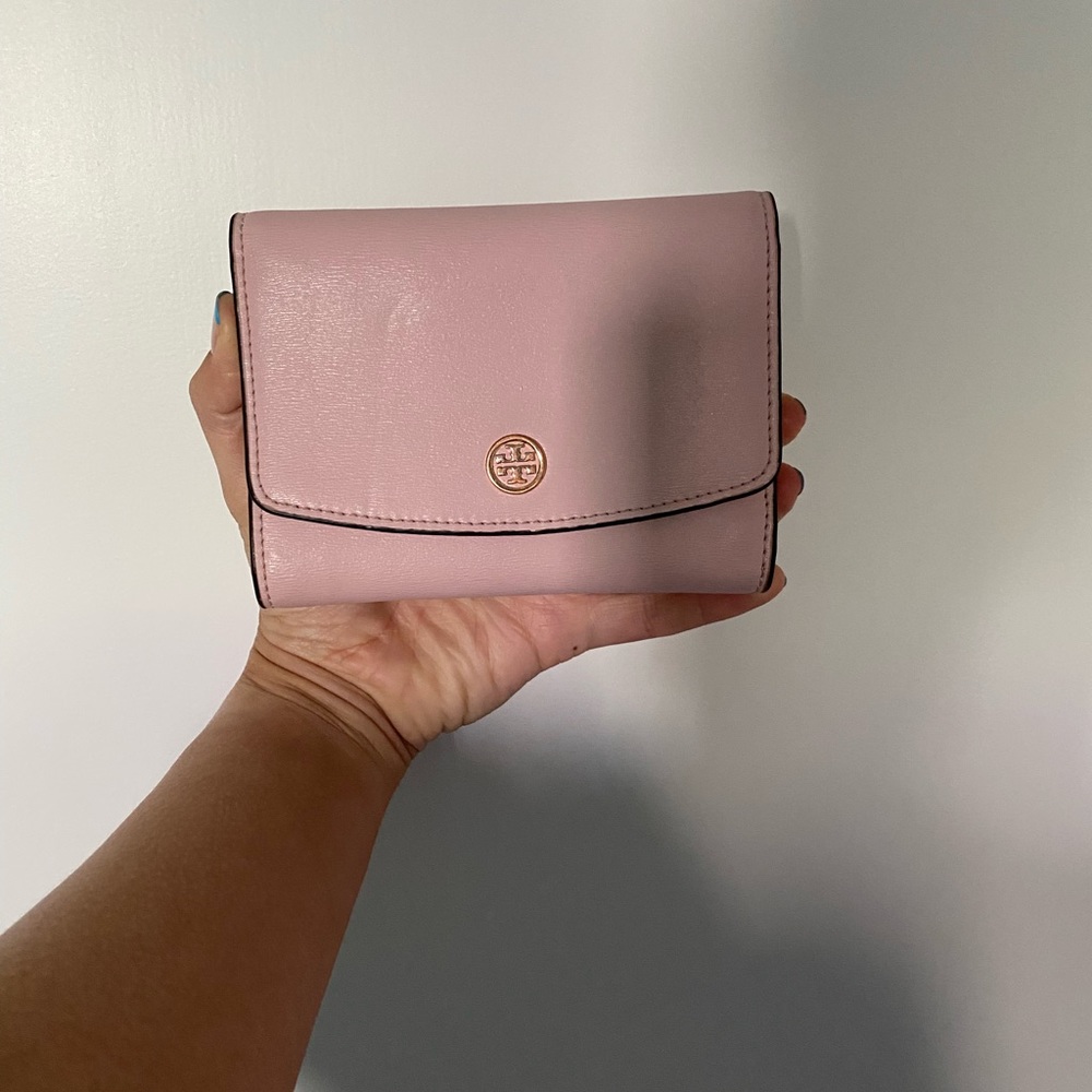 Tory Burch Robinson Mini Flap Wallet Pink